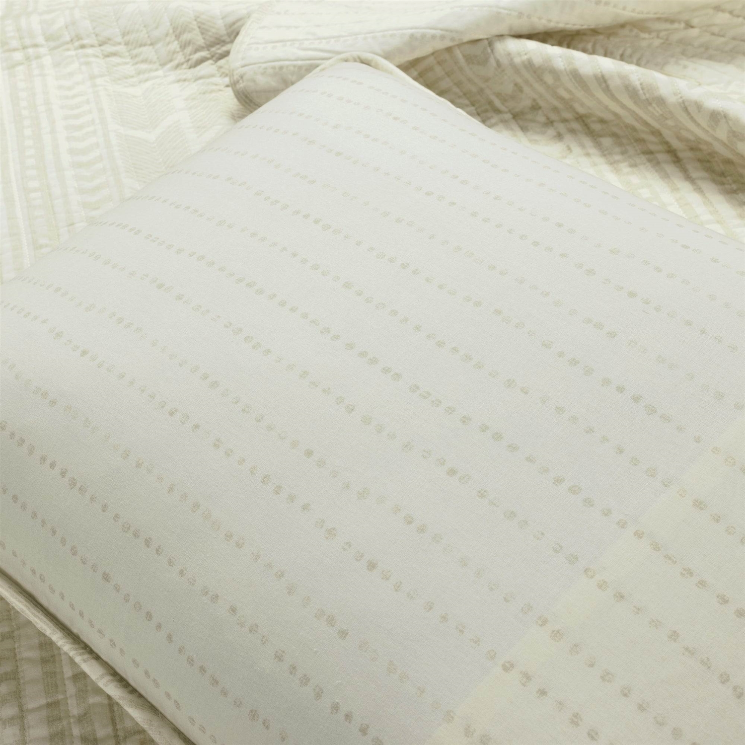 FaFurn Full/Queen Size Scandinavian Reversible Quilt Set - Ivory/Beige, Cotton