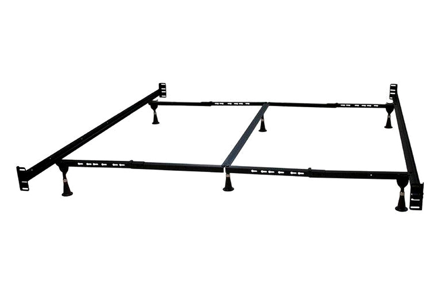 FaFurn - Adjustable Metal Bed Frame with Headboard Footboard Brackets