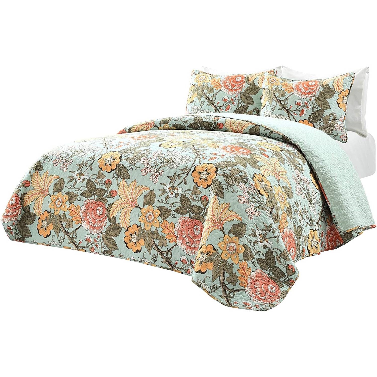 FaFurn - 3-Piece Farmhouse Reversible Quilt Set