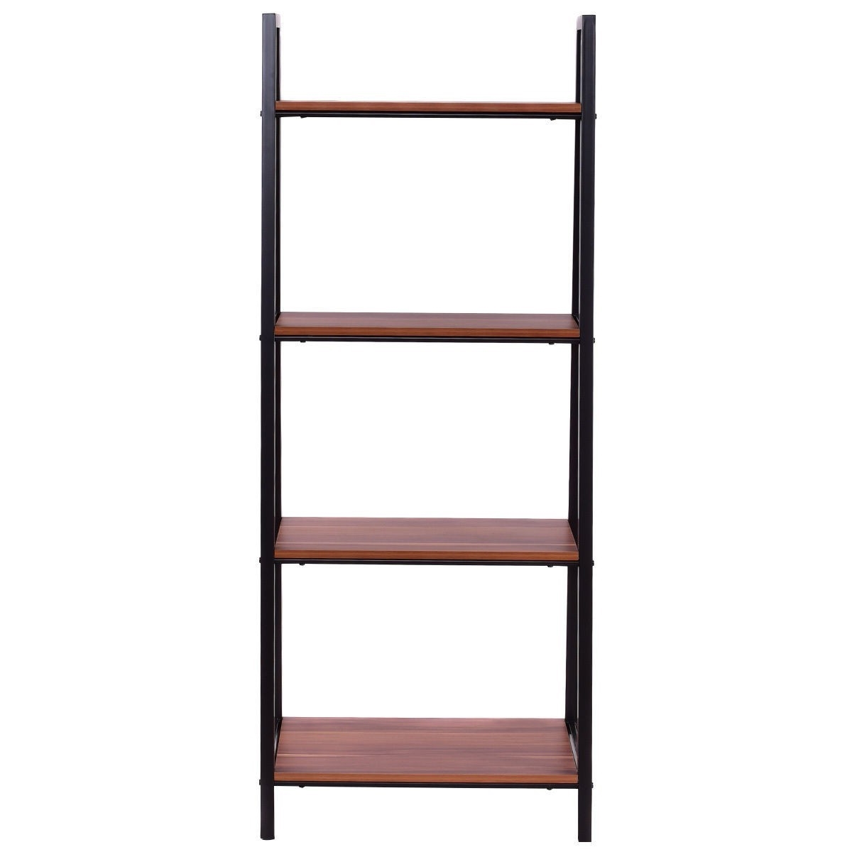 FaFurn - 4-Shelf Bookcase in Walnut, Wood