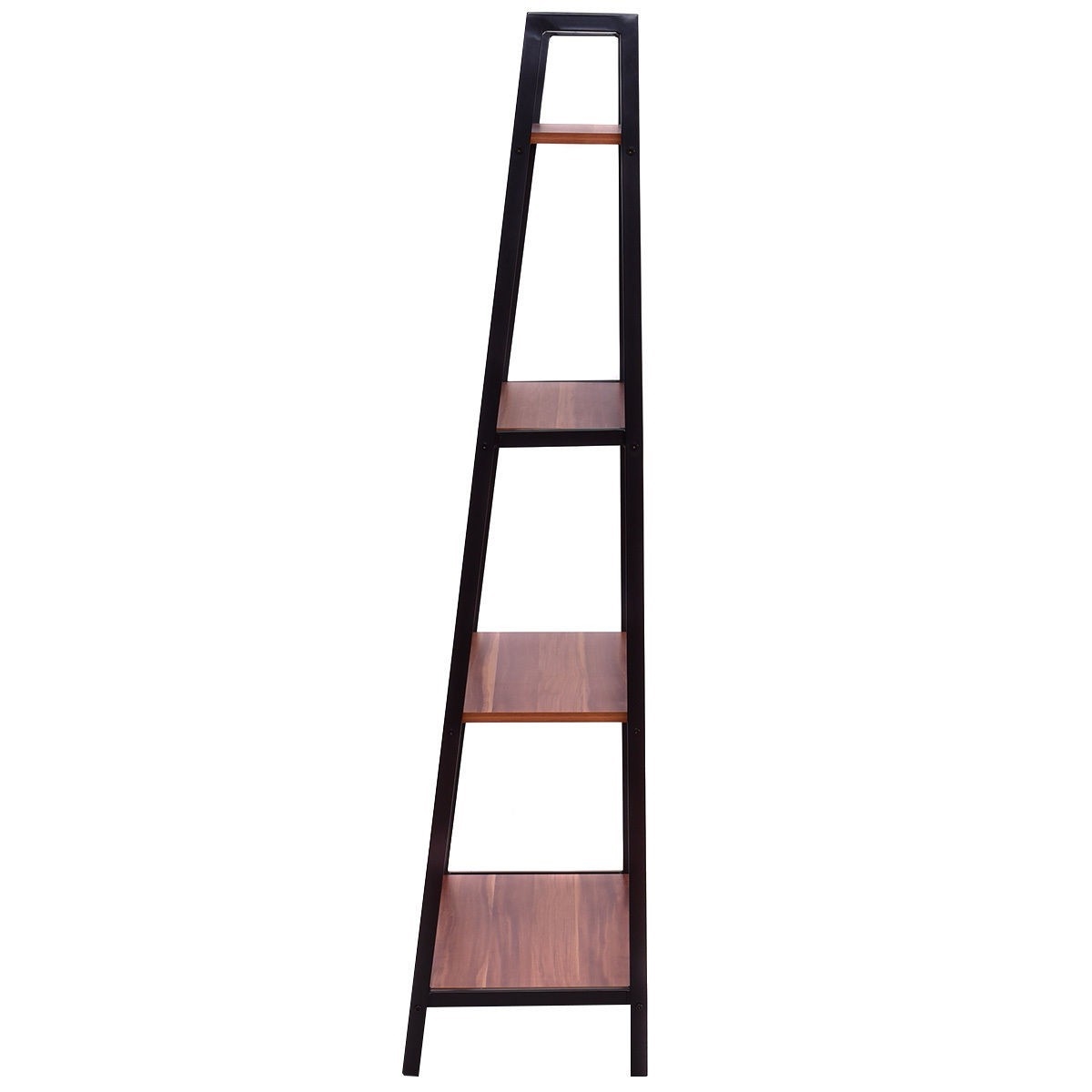 FaFurn - 4-Shelf Bookcase in Walnut, Wood