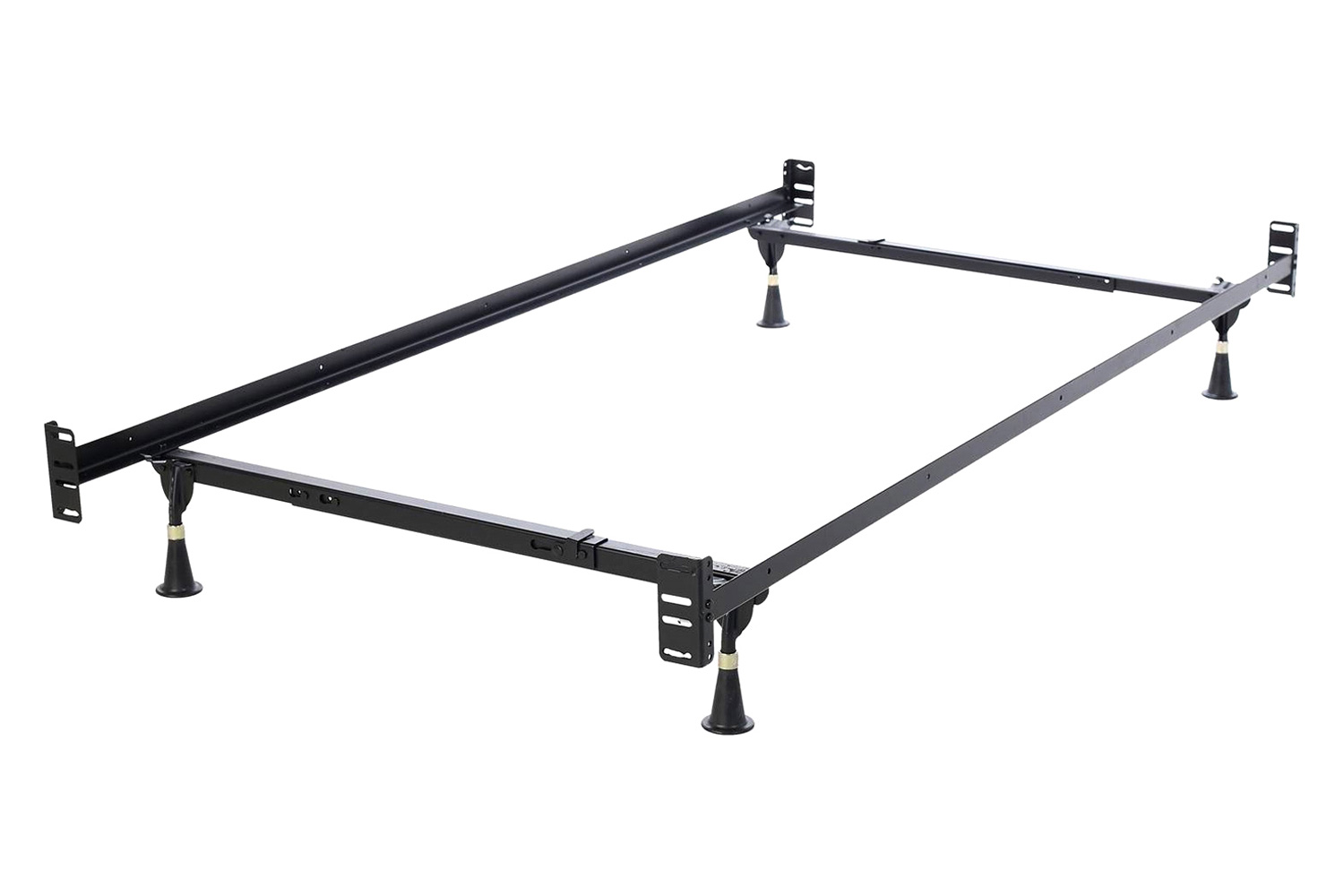 FaFurn - Adjustable Metal Bed Frame with Headboard Footboard Brackets