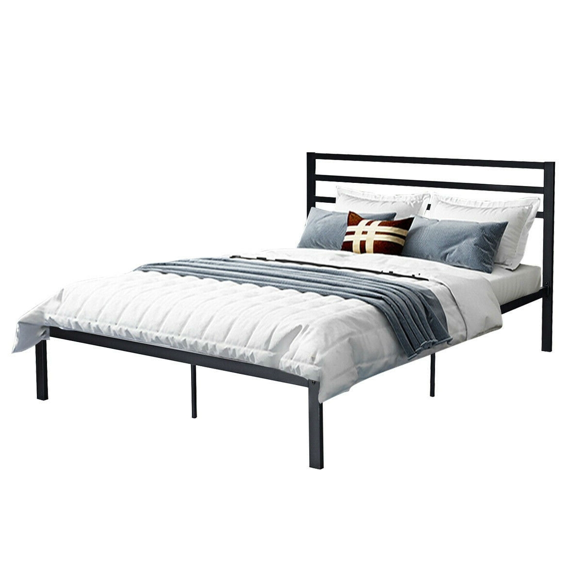 FaFurn - Platform Bed Frame with Headboard