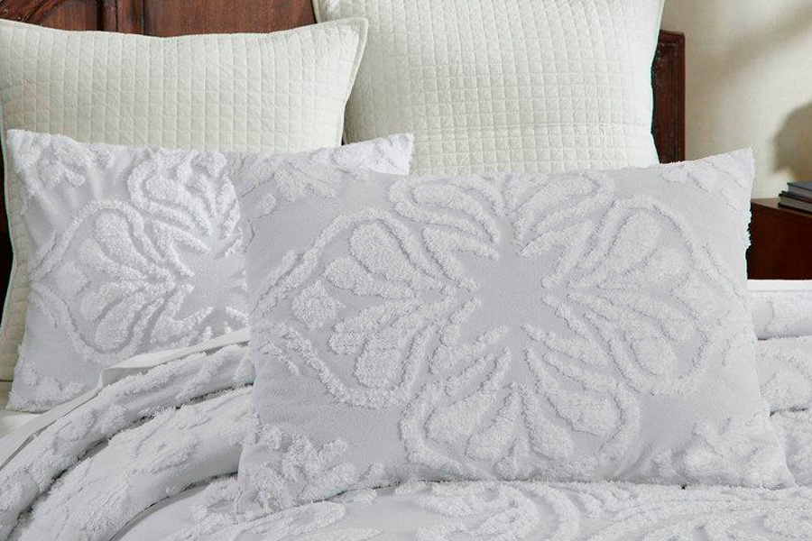 FaFurn Full Size 3-Piece Coverlet Bedspread Set - White, Cotton