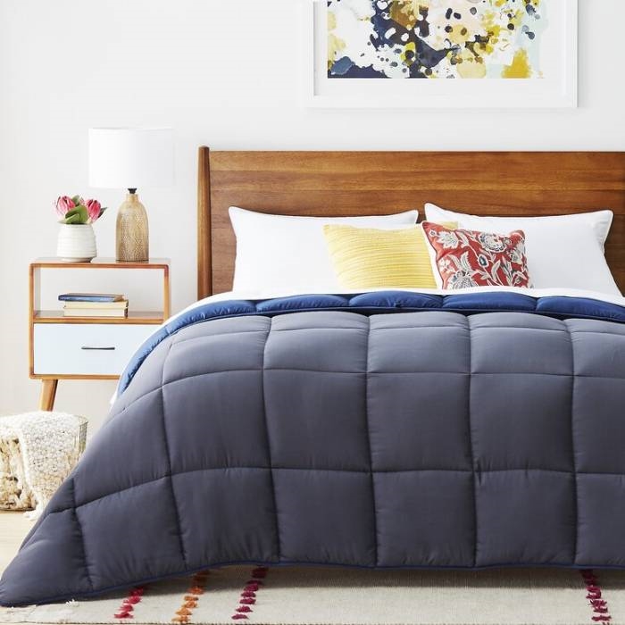 FaFurn Full Size Comforter Set - Gray/Navy