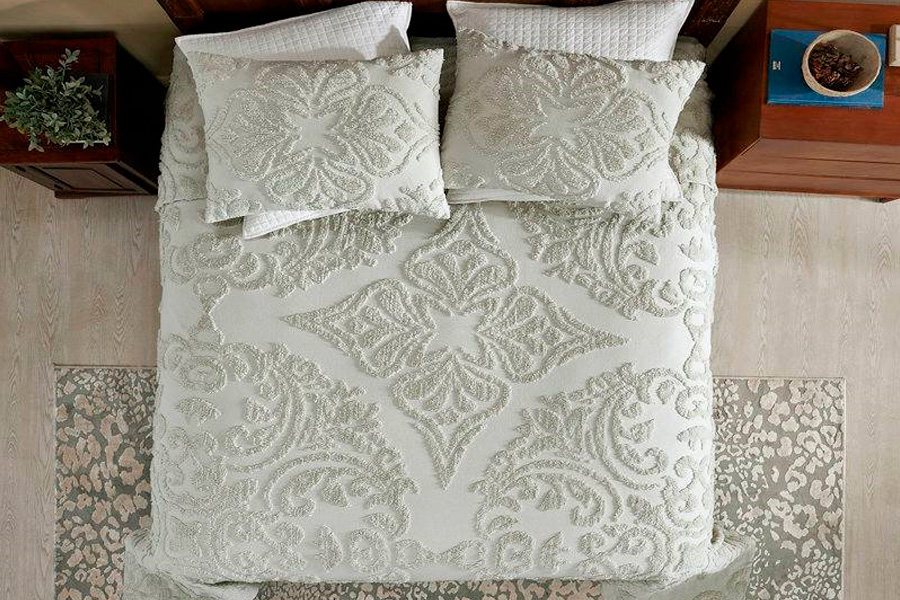 FaFurn Full Size 3-Piece Coverlet Bedspread Set - Sage, Cotton