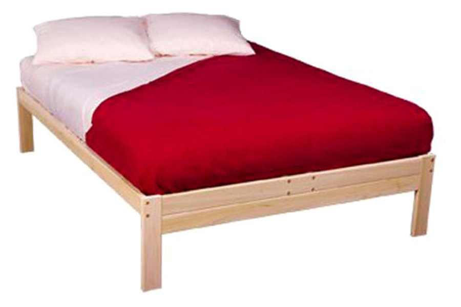 FaFurn - Full Size Unfinished Wood Platform Bed Frame with Wooden Slats