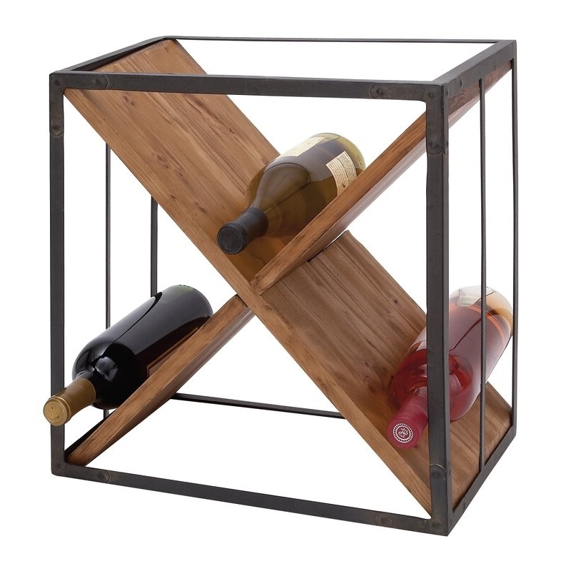 FaFurn™ Farmhouse 16 Bottle Wine Rack - Rustic