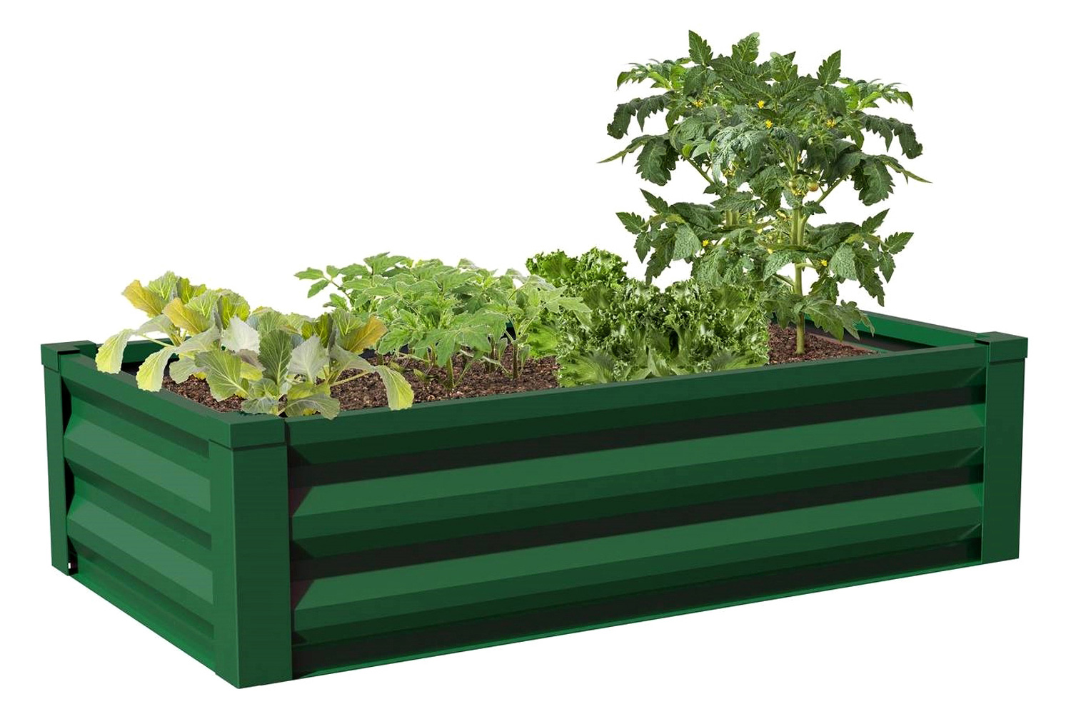 FaFurn Powder Coated Metal Raised Garden Bed Planter - Green