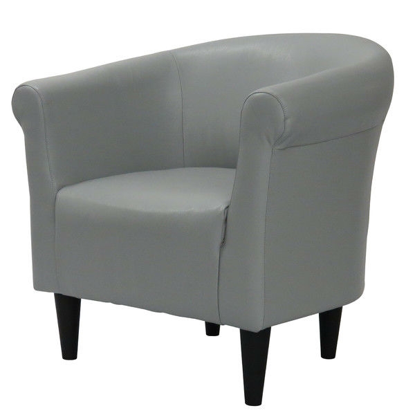 FaFurn Club Chair - Gray, Leather