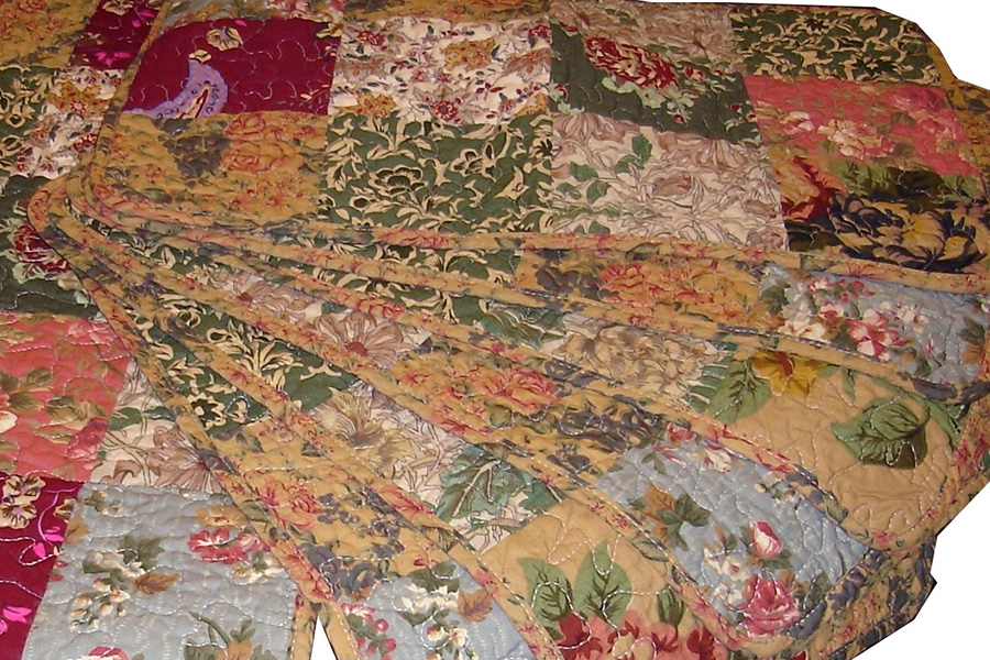 FaFurn - 100% Cotton Floral Paisley Quilt Set with 2 Shams & 2 Pillows