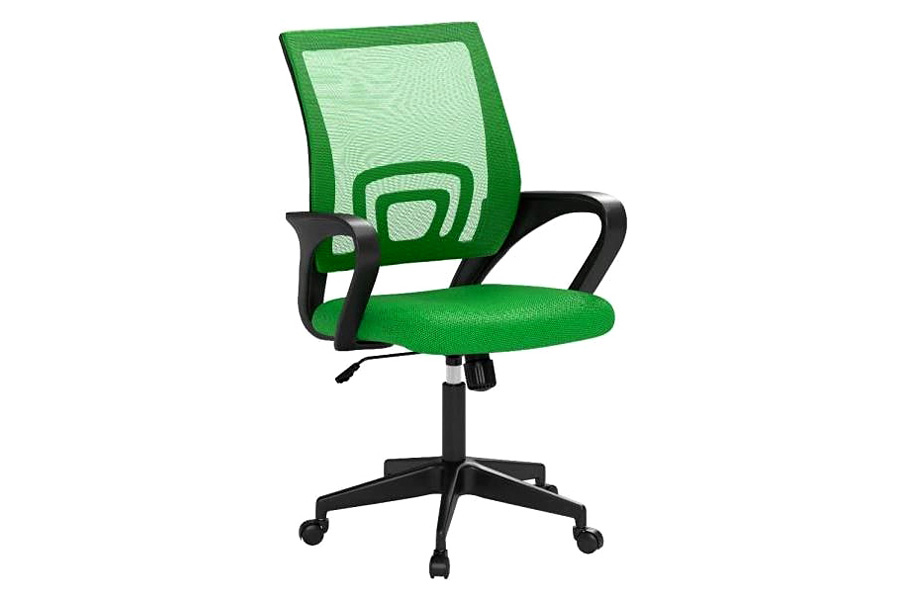 FaFurn - Modern Mid-Back Ergonomic Mesh Office Desk Chair with Armrest On Wheels