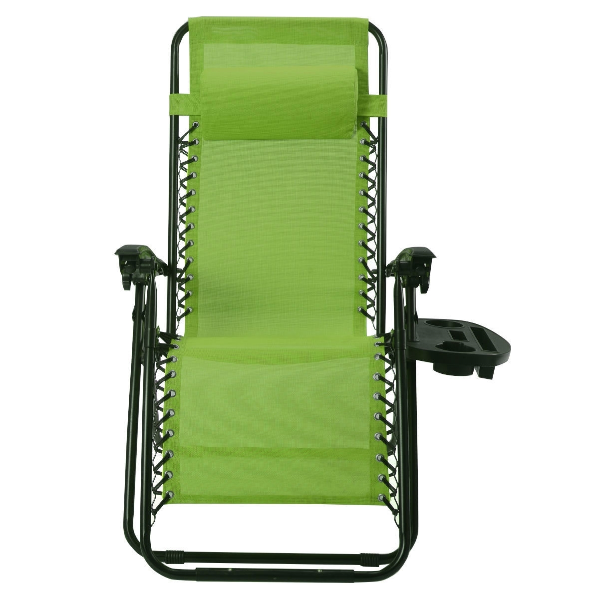 FaFurn - Set of 2 Folding Zero Gravity Recliner Chairs Set in Green