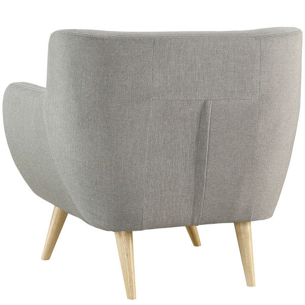 FaFurn - Accent Chair with Wood Legs in Gray