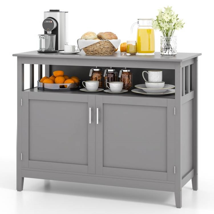 FaFurn - Sideboard Buffet with Open Storage Shelf