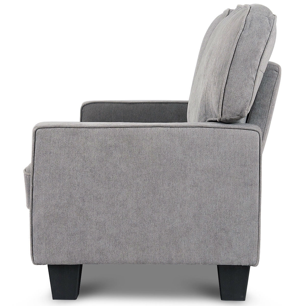 FaFurn™ Classic Loveseat with Armrests - Gray, Fabric