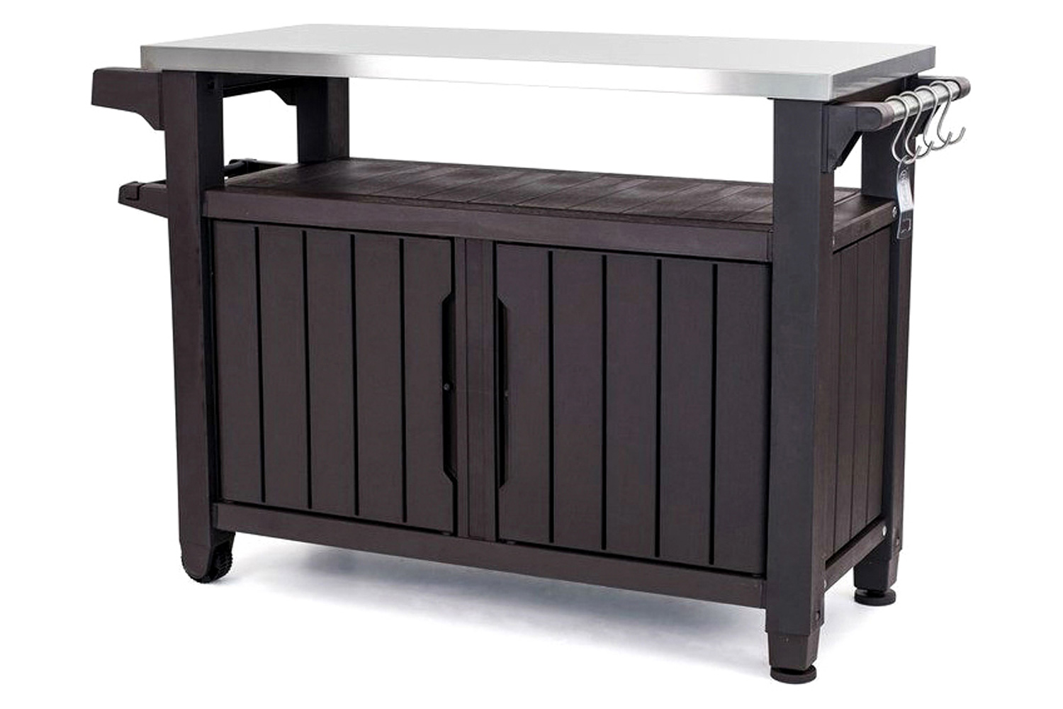 FaFurn - Outdoor Grill Party Bar Serving Cart with Storage