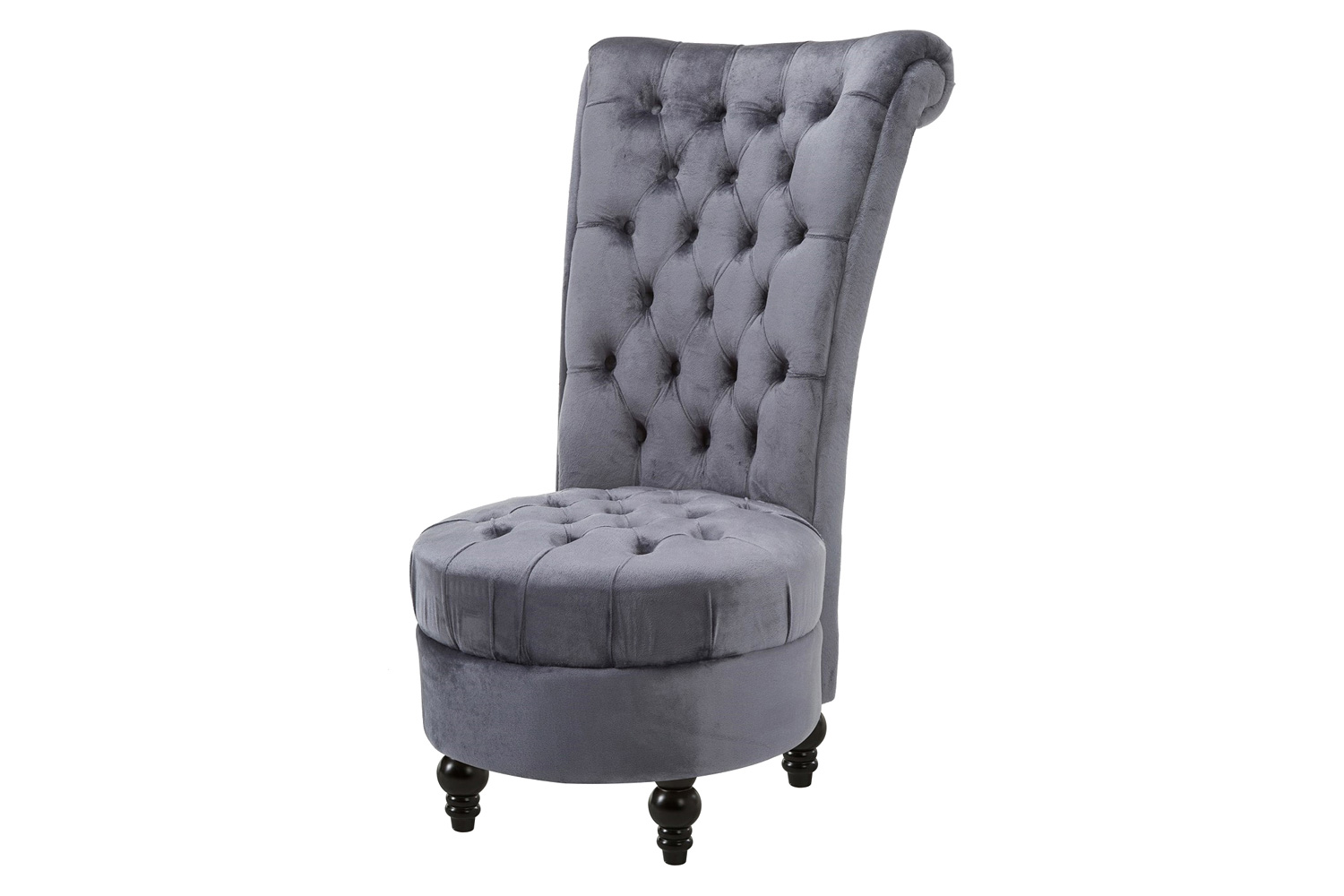 FaFurn - Tufted High Back Plush Velvet Upholstered Accent Low Profile Chair