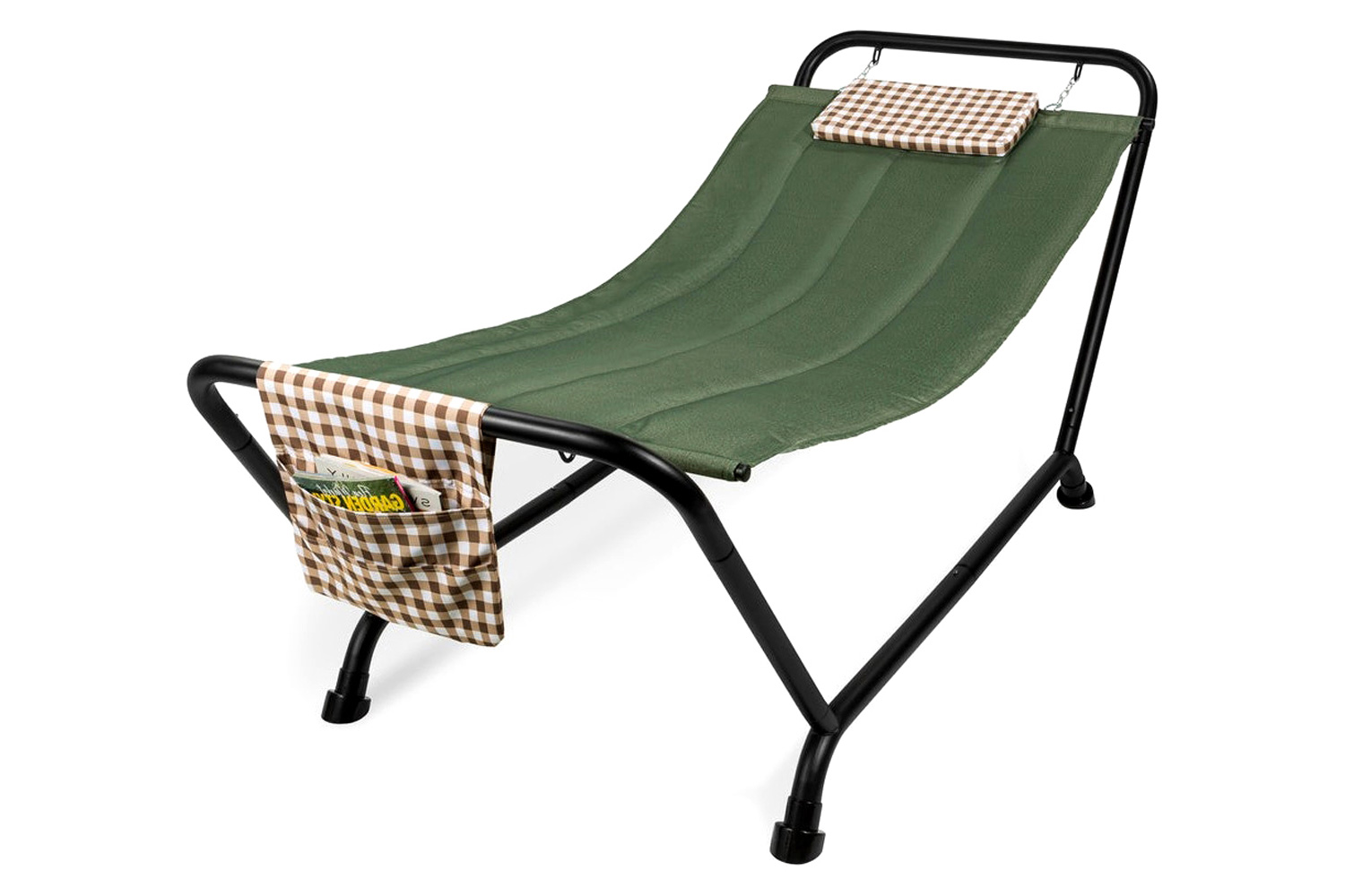 FaFurn - Waterproof Patio Hammock with Stand Pillow Storage Pockets