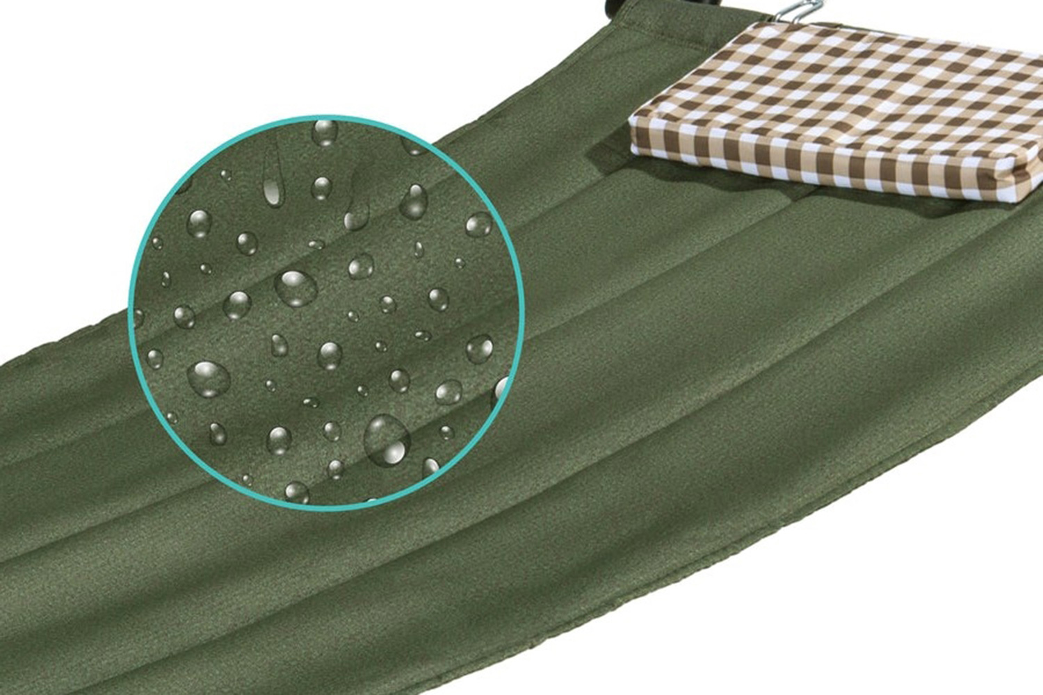 FaFurn Waterproof Patio Hammock with Stand Pillow Storage Pockets - Green