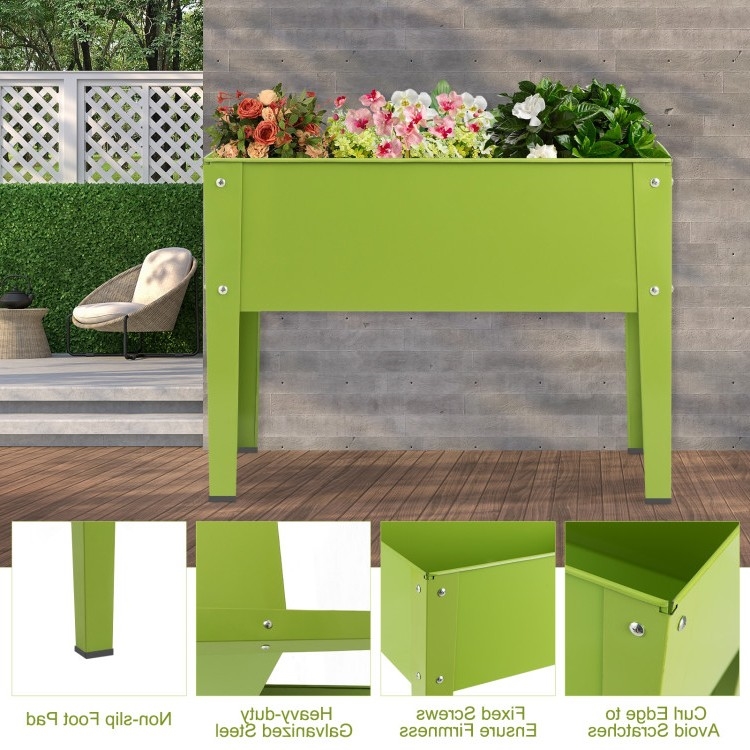 FaFurn - Garden Planter in Green, Steel