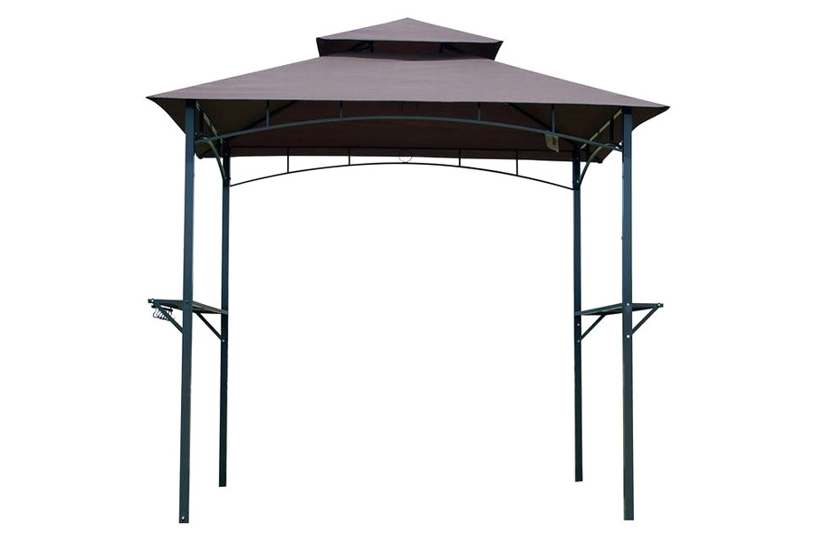 FaFurn - 8-Ft X 5-Ft Steel Frame Outdoor Grill Gazebo with Vented Canopy