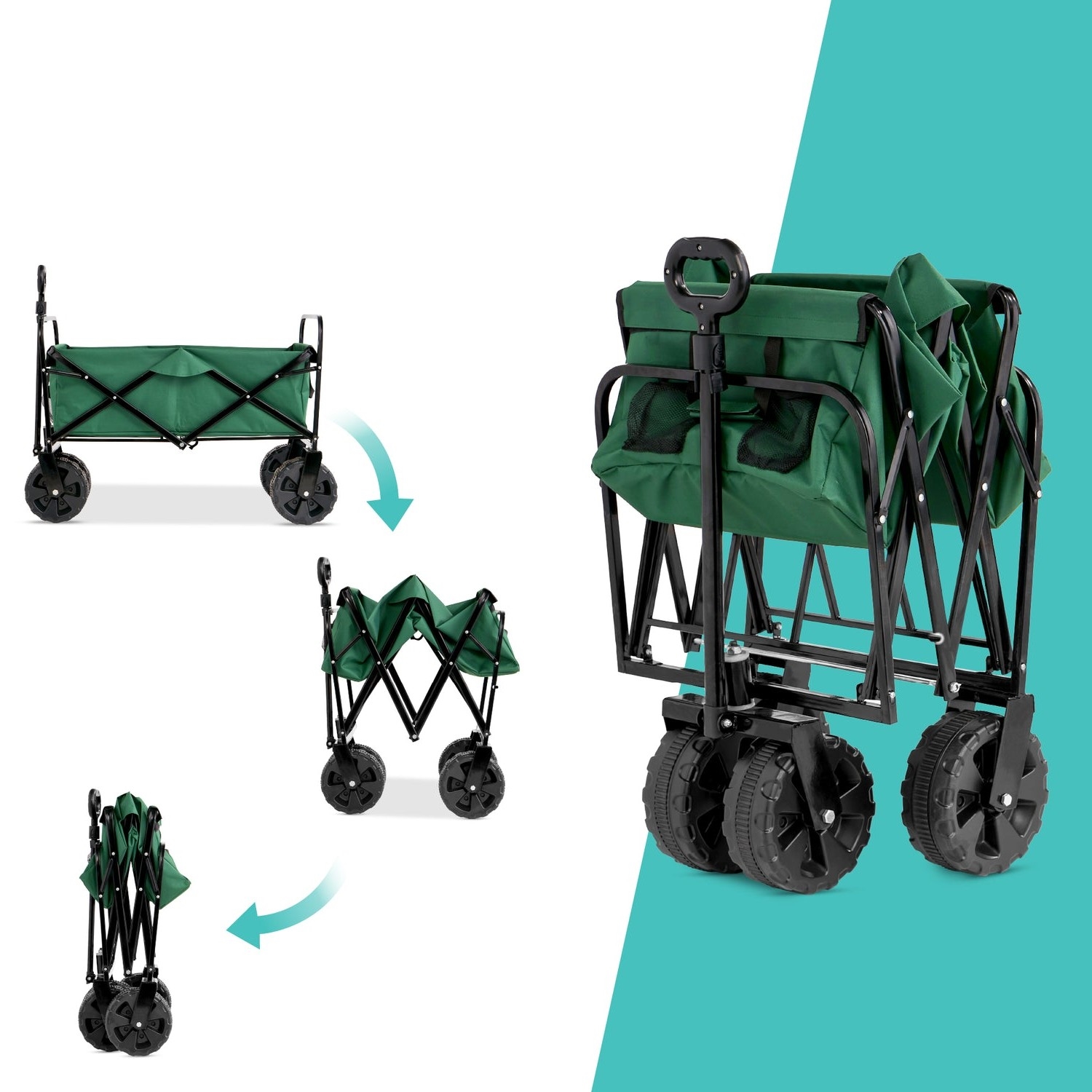 FaFurn - Garden Cart in Green, Steel