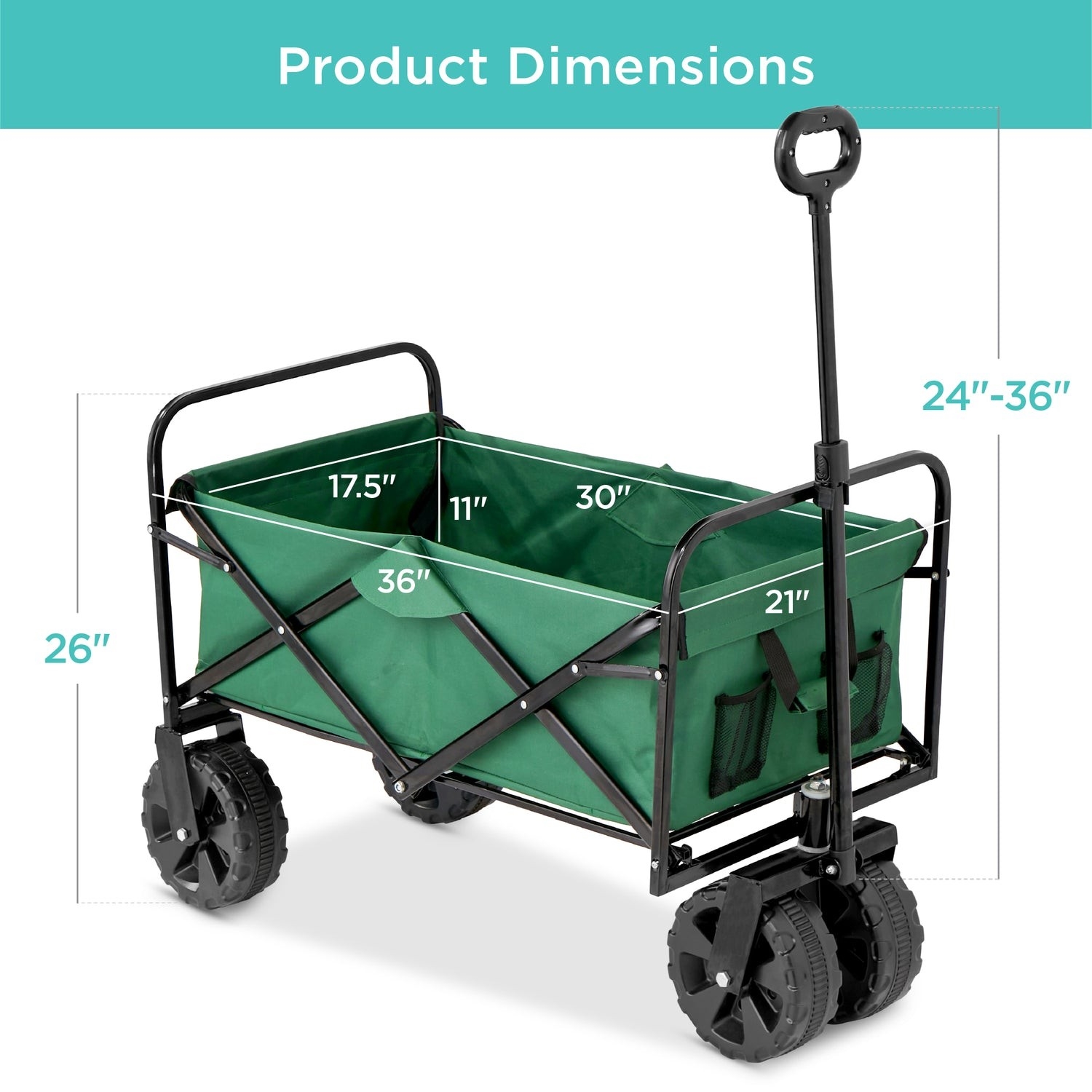 FaFurn - Garden Cart in Green, Steel