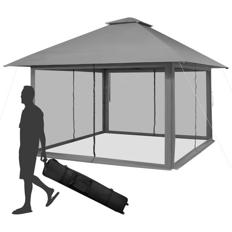 FaFurn - Outdoor Canopy with Mesh Mosquito Netting Sidewalls