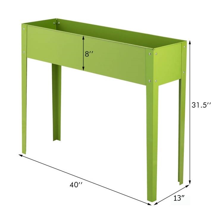 FaFurn - Garden Planter in Green, Fir Wood