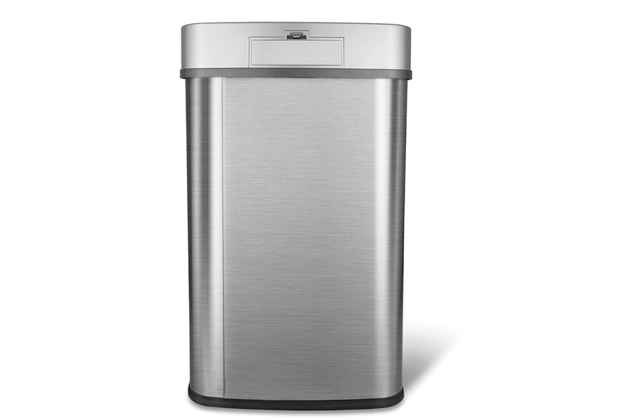 FaFurn 13-Gallon Stainless Steel Kitchen Trash Can with Motion Sensor Lid - Gray