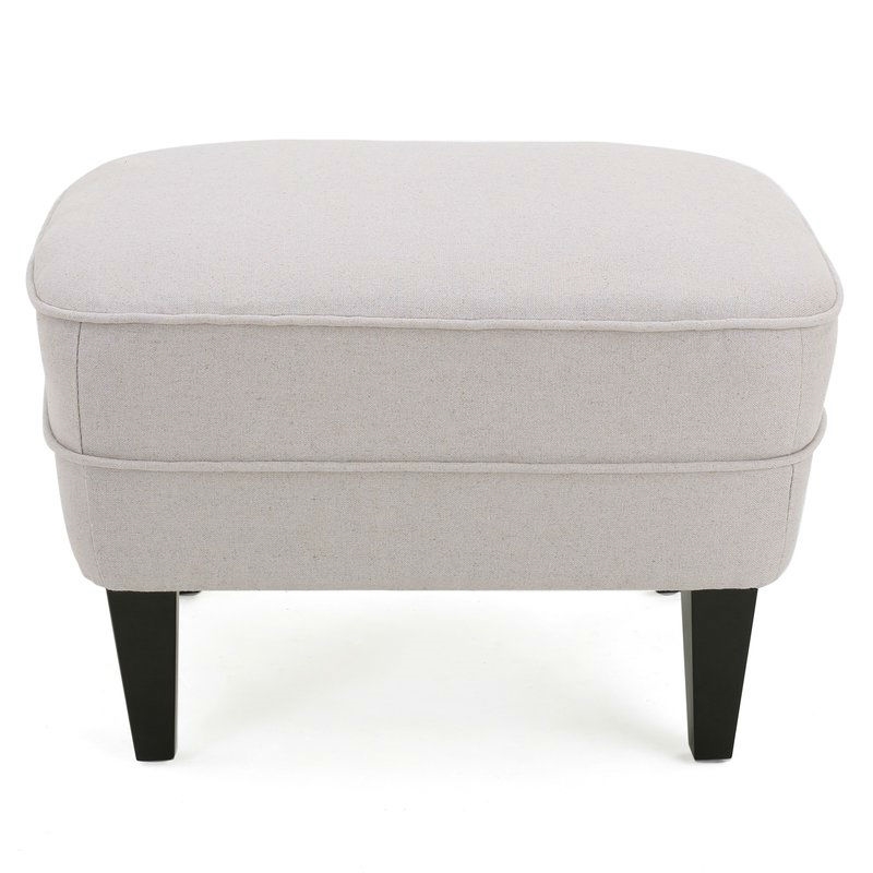 FaFurn - Tufted Armchair with Ottoman in Natural