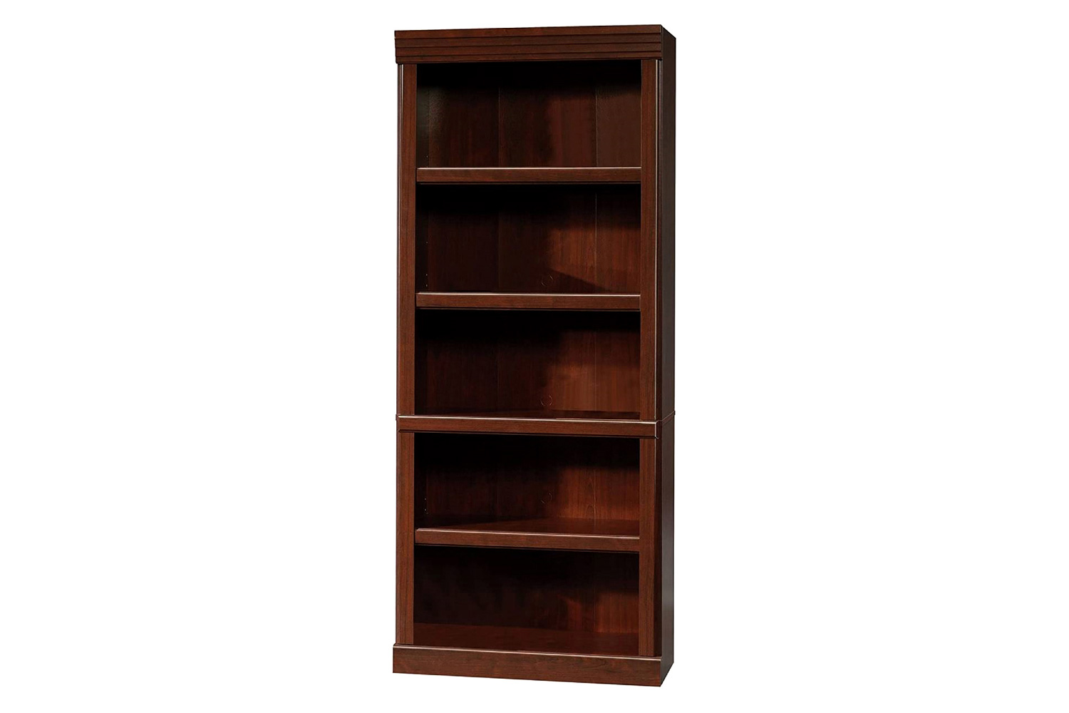 FaFurn - 71-Inch High 5-Shelf Wooden Bookcase in Cherry Finish