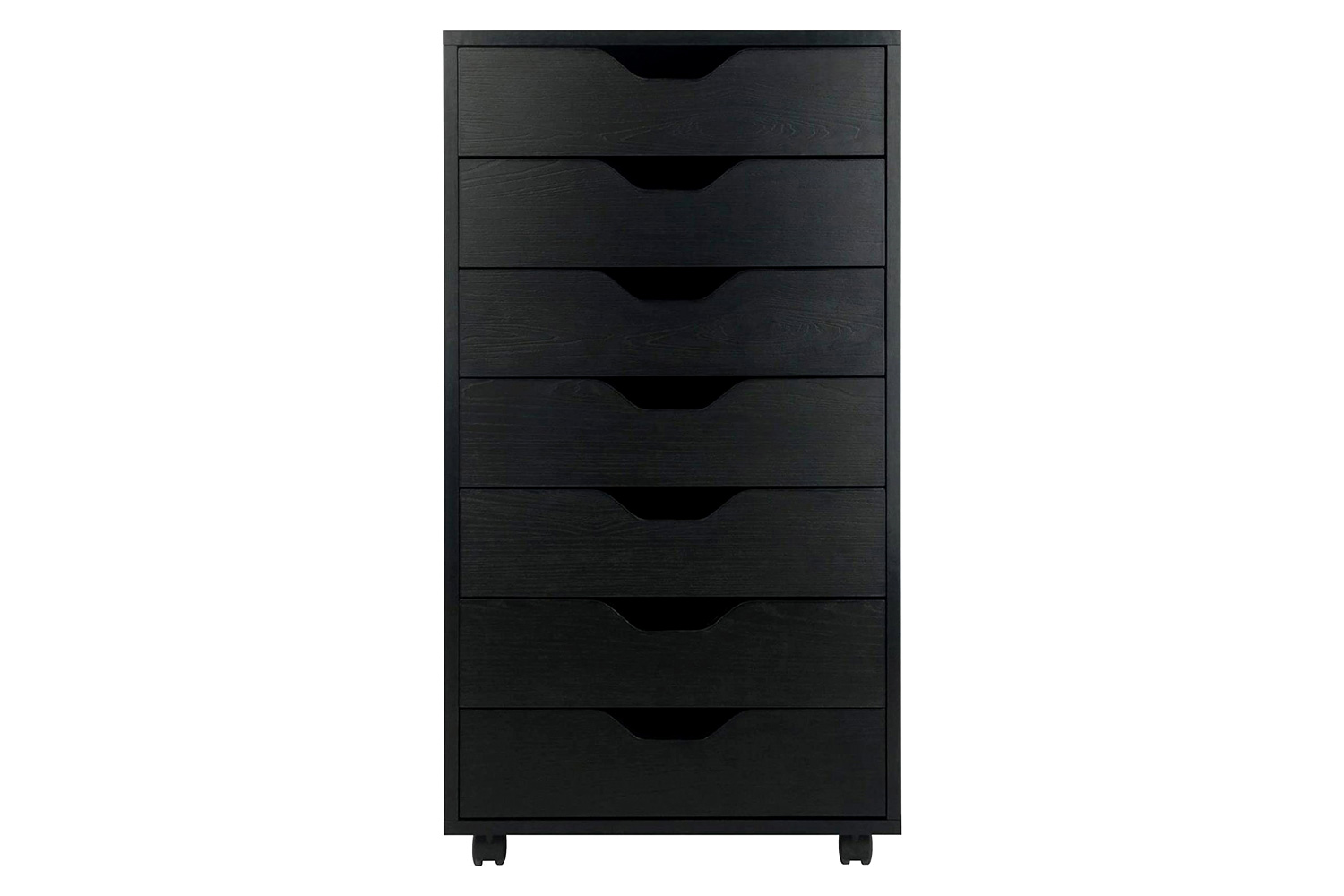 FaFurn Modern Scandinavian Style 7-Drawer Storage Cabinet Chest - Black