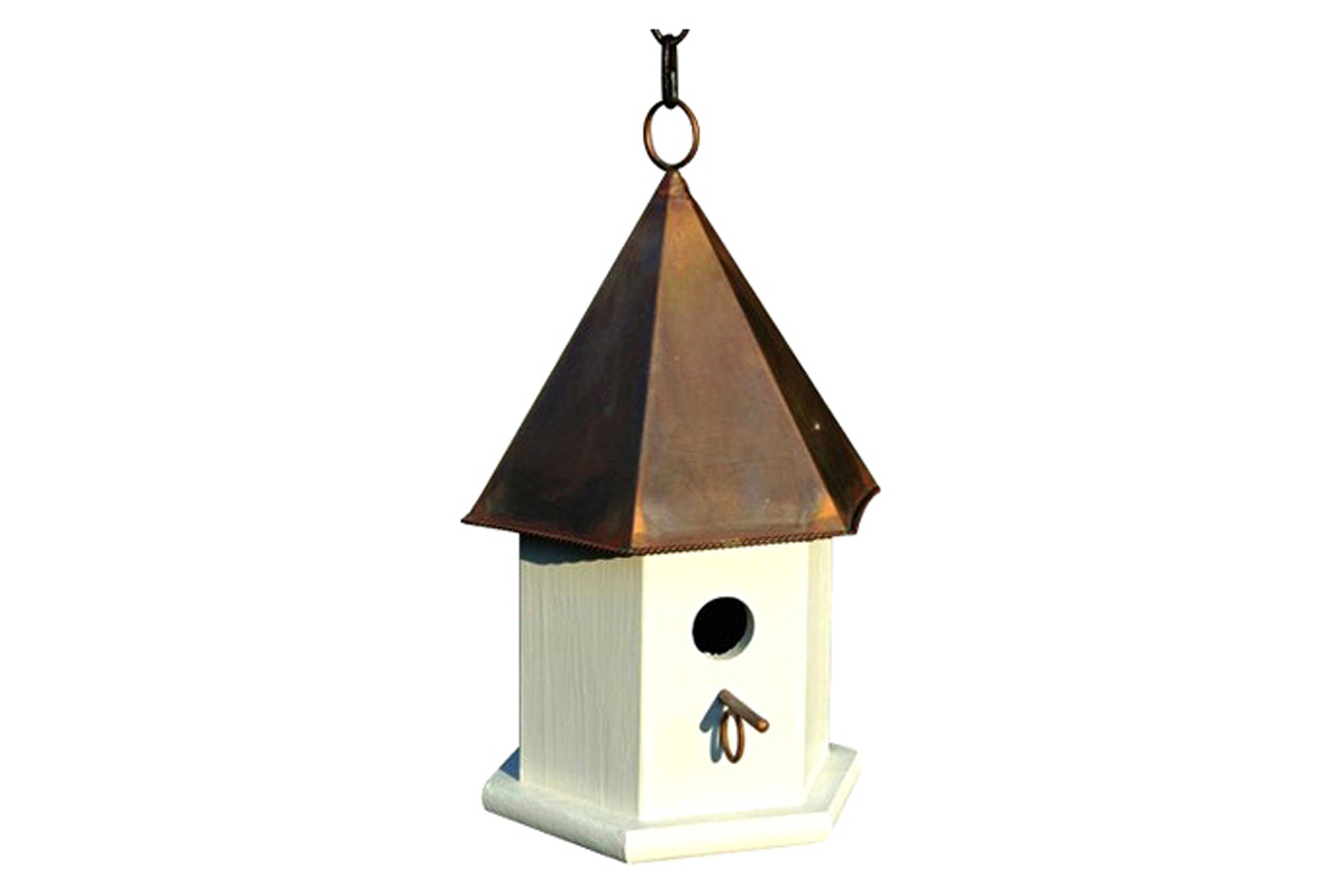 FaFurn - Wood Songbird Birdhouse with Copper Roof