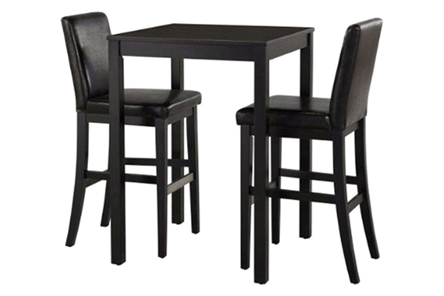 FaFurn™ - Counter Height Pub Bar Dining Table in Black Wood Finish