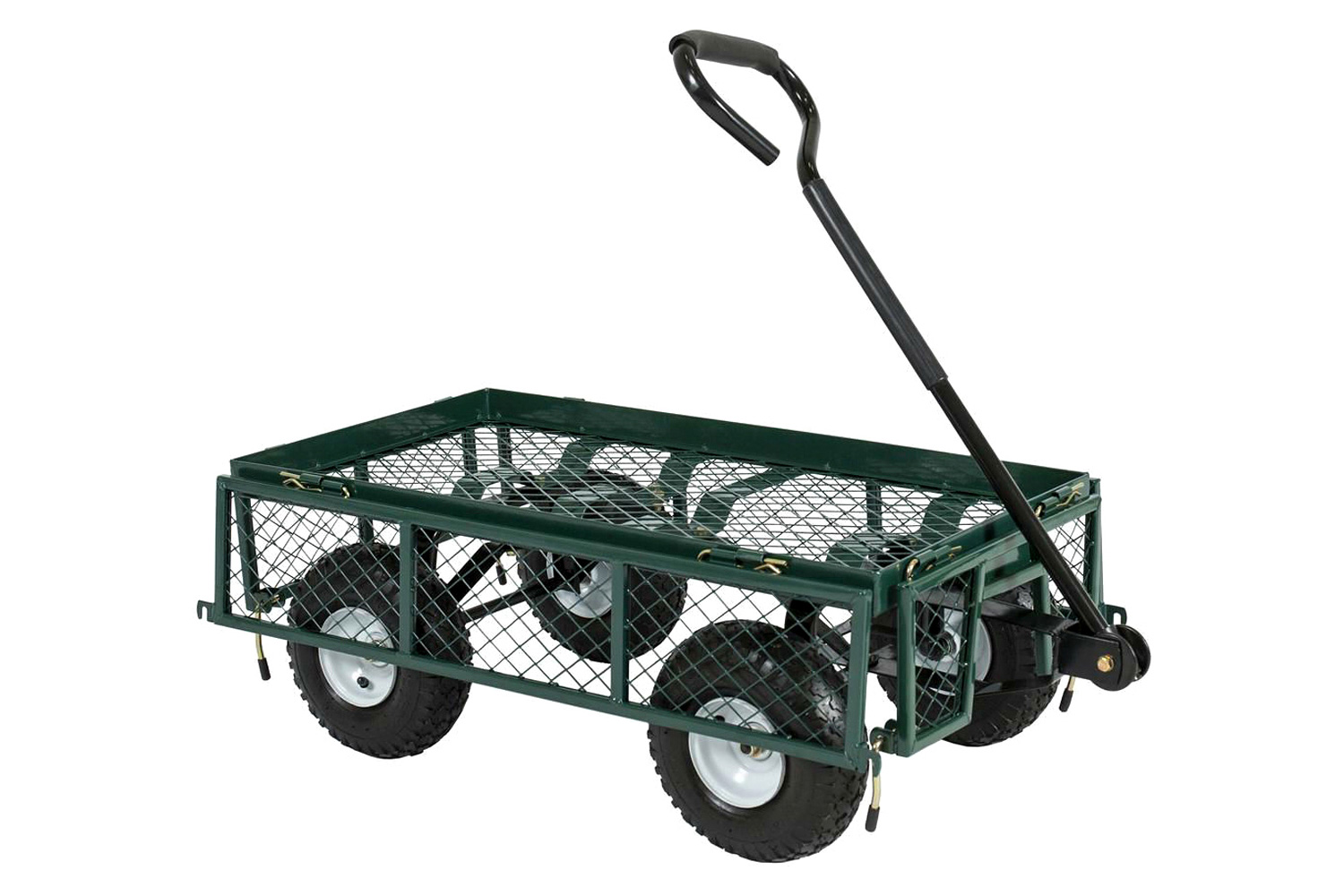 FaFurn Heavy Duty Steel Garden Utility Cart Wagon with Removable Sides - Green