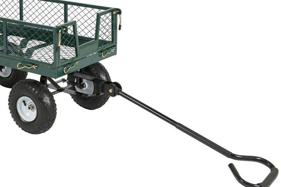 FaFurn Heavy Duty Steel Garden Utility Cart Wagon with Removable Sides - Green