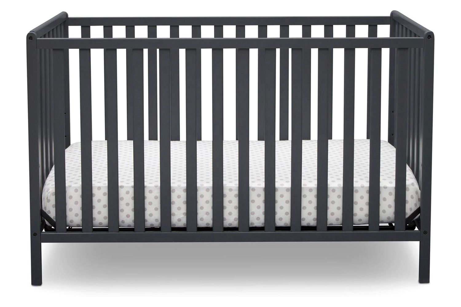 FaFurn 3-In-1 Modern Convertible Baby Crib Toddler Bed - Dark Gray