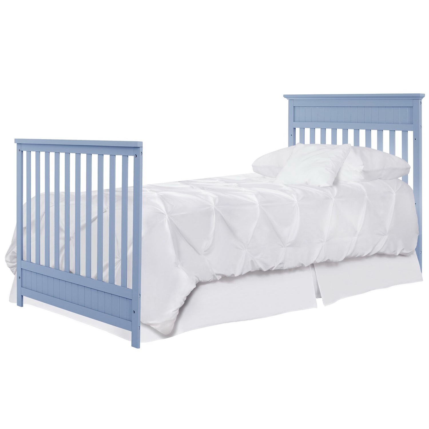 FaFurn - 4-in-1 Convertible Crib Toddler Bed in Blue