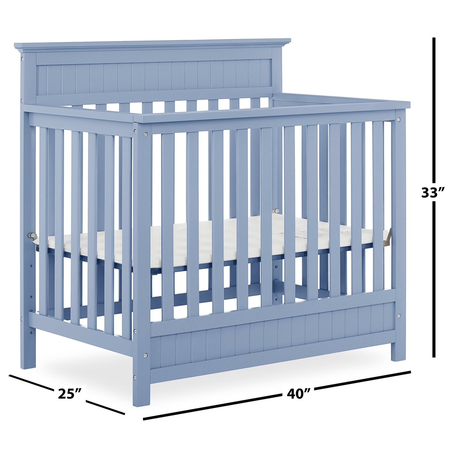 FaFurn - 4-in-1 Convertible Crib Toddler Bed in Blue