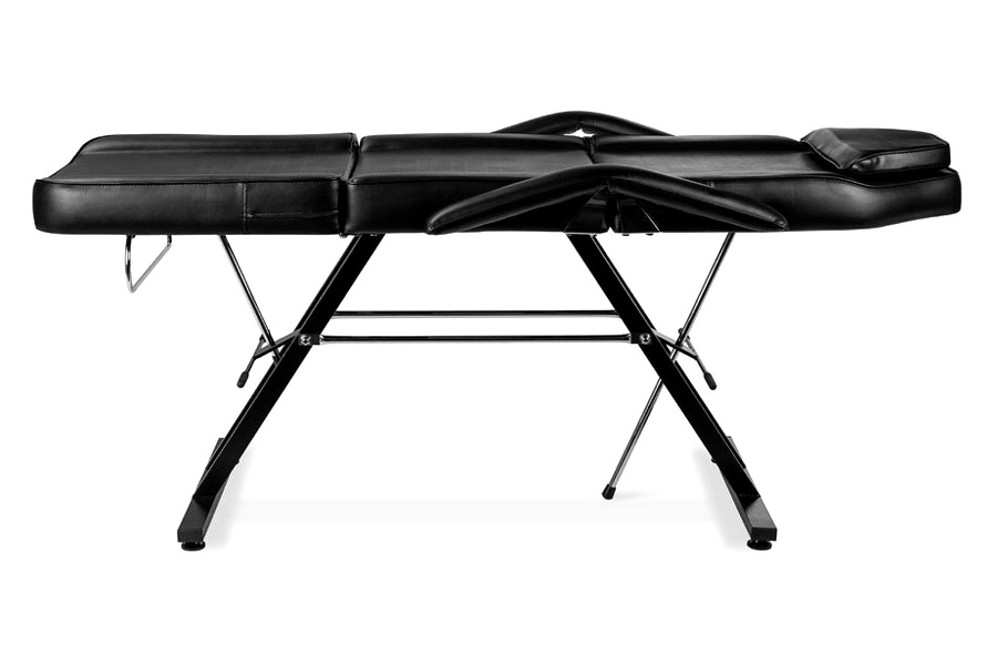 FaFurn - Black Adjustable Massage Bed Salon Chair with Hydraulic Stool