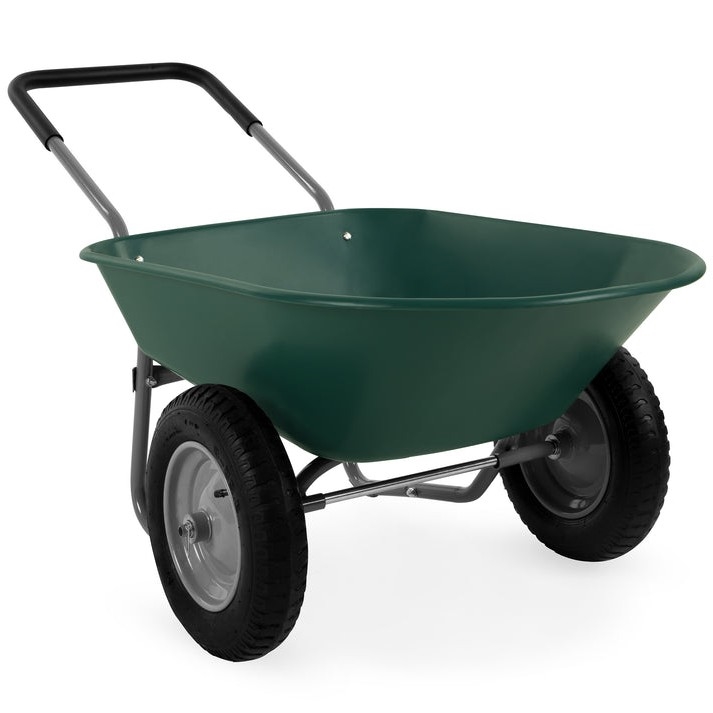 FaFurn - Rust Proof Wheelbarrow in Green, Steel