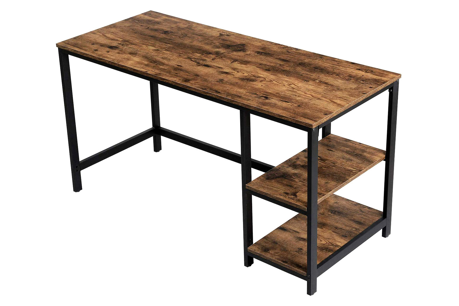 FaFurn - 55 Inch Industrial Wood Metal Computer Writing Desk Left Or Right Facing