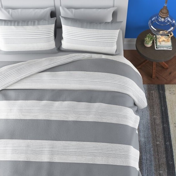 FaFurn - King Size Comforter Set in Gray/Taupe