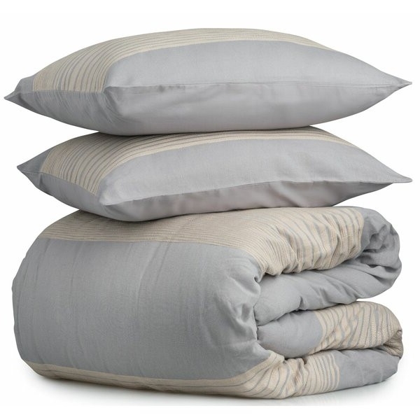 FaFurn - King Size Comforter Set in Gray/Taupe