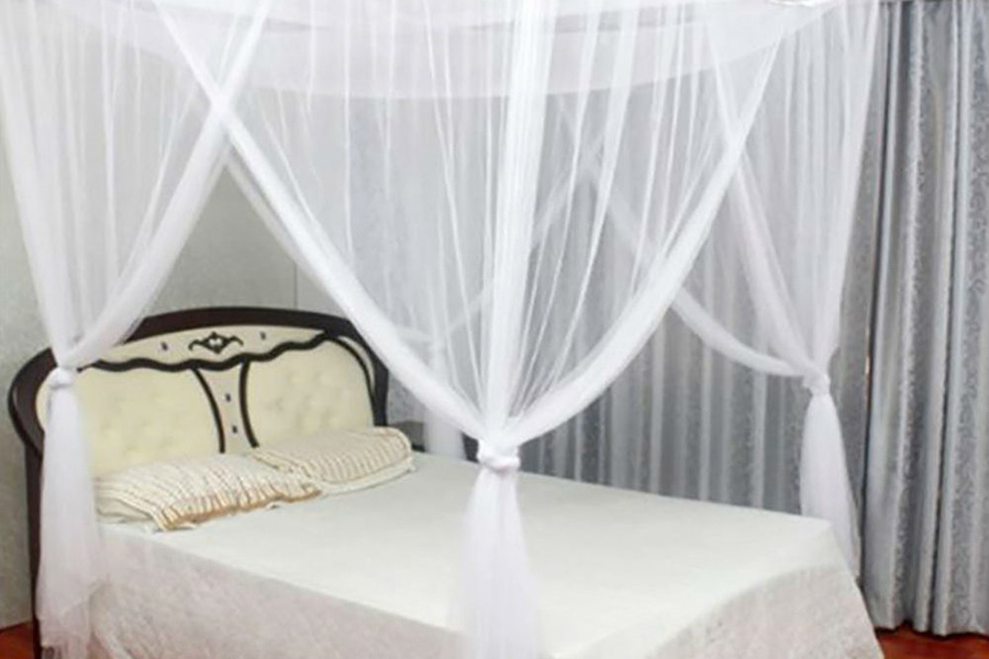 FaFurn - White Mosquito Net Full/Queen/King Bed Canopy Mesh Netting