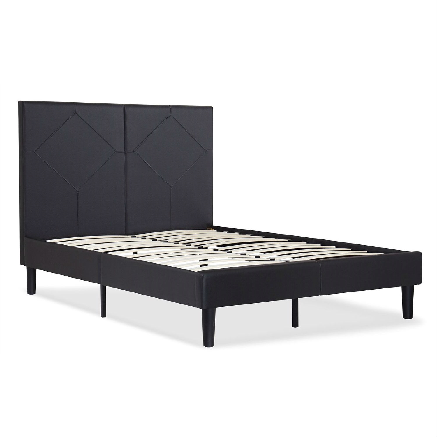 FaFurn - Platform Bed Frame with High Headboard