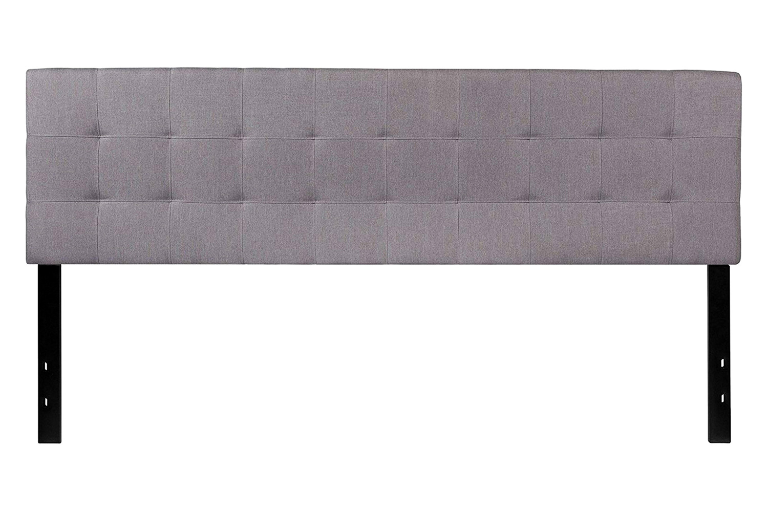 FaFurn Modern Fabric Upholstered Panel Headboard - Light Gray, King Size