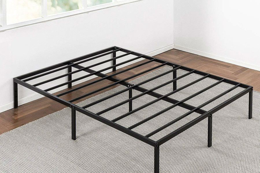 FaFurn - King Size Modern Black Metal Heavy Duty Platform Bed Frame